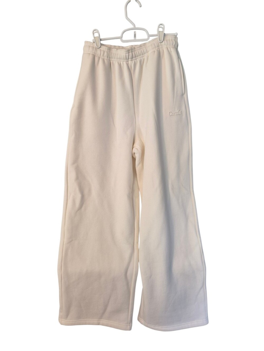 Comfrt Off White Basic Wide Leg Sweatpants - S. G57